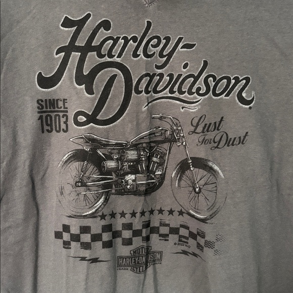 Harley-Davidson Charcoal V-Neck Tee NWT - Picture 3 of 5